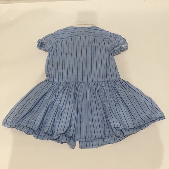 Ralph Lauren Striped Light Blue Girls Dress Sz 5 - Picture 2 of 3